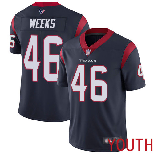 Houston Texans Limited Navy Blue Youth Jon Weeks Home Jersey NFL Football #46 Vapor Untouchable->youth nfl jersey->Youth Jersey